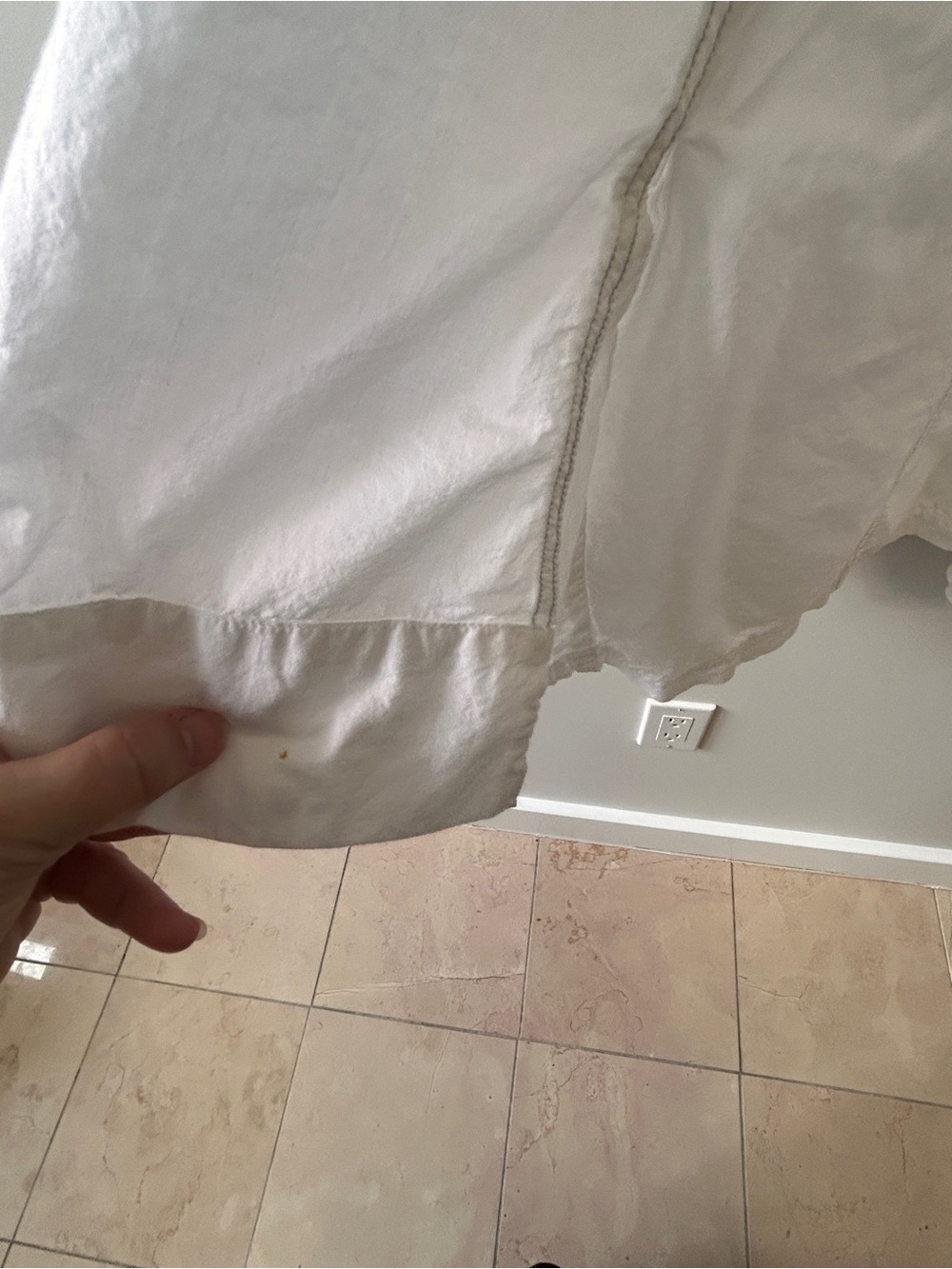 Parsley & Sage Women's 2X White Cotton Midi Skirt Boho FLAW - Picture 5 of 14